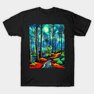 Beautiful Forest Moonlight T-Shirt